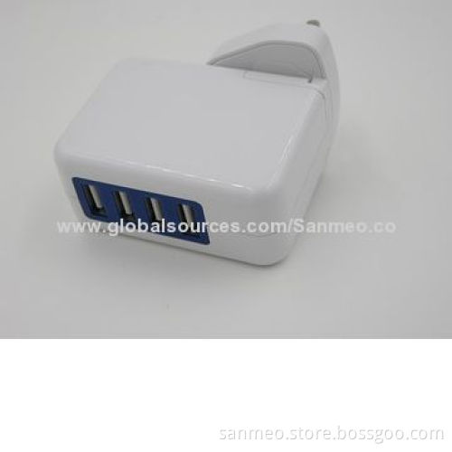 4 USB port power adapter, charge various digital devices, high speed, intelligent chargingNew